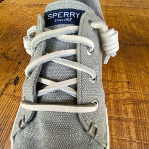 Sperry Crest Vibe Linen Sneaker Gray Women’s  7 Lightweight Breathable Coastal - Picture 14 of 15